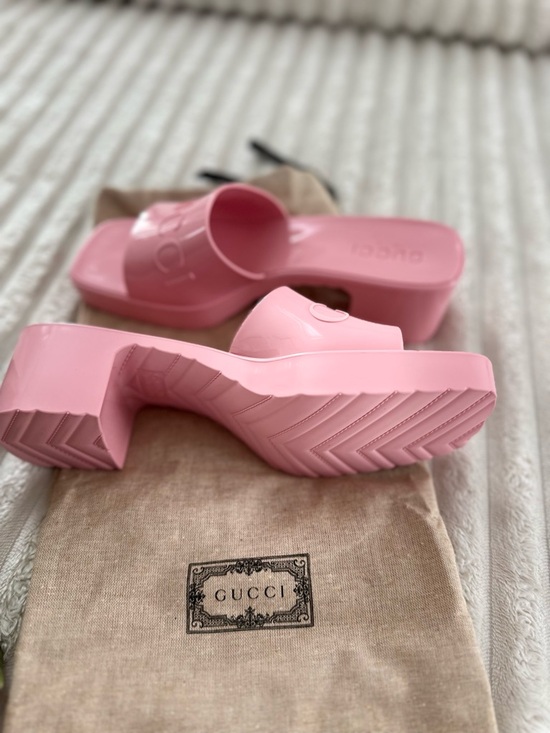 Gucci Shoes - Gucci Bubblegum Pink Platform Clog Mules